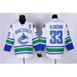 Vancouver Canucks #33 Henrik Sedin White Jersey