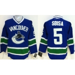 Vancouver Canucks #5 Luca Sbisa Blue Jersey