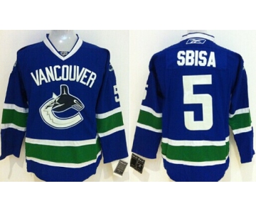 Vancouver Canucks #5 Luca Sbisa Blue Jersey