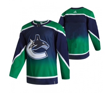 Vancouver Canucks Blank Green Men's Adidas 2020-21 Reverse Retro Alternate NHL Jersey