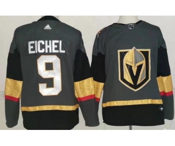 Adidas Vegas Golden Knights #9 Jack Eichel Grey Home Authentic Stitched NHL Jersey