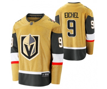 Men's Vegas Golden Knights 9 Jack Eichel Alternate Gold Authentic Player NHL Jersey