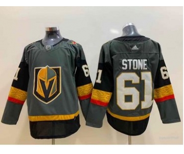 Adidas Vegas Golden Knights #61 Mark Stone Grey Home Authentic Stitched NHL Jersey