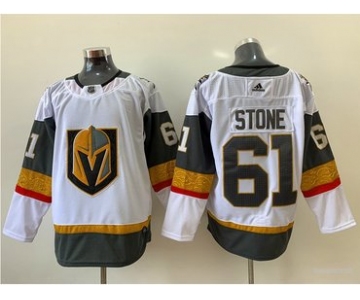 Adidas Vegas Golden Knights #61 Mark Stone White Road Authentic Stitched NHL Jersey