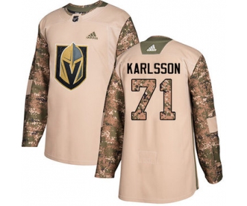 Adidas Golden Knights #71 William Karlsson Camo Authentic 2017 Veterans Day Stitched NHL Jersey