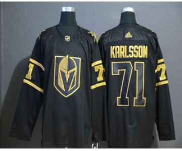 Men's Vegas Golden Knights #71 William Karlsson Black Golden Adidas Stitched NHL Jersey