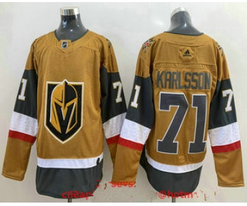 Men's Vegas Golden Knights #71 William Karlsson Gold 2020-21 Alternate Stitched Adidas Jersey