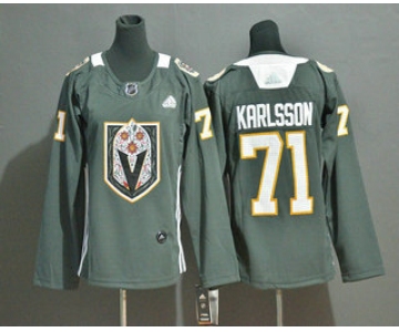 Youth Vegas Golden Knights #71 William Karlsson Gray Dia De Los Muertos Adidas Jersey