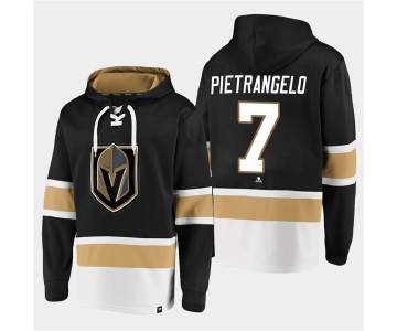 Men's Vegas Golden Knights #7 Alex Pietrangelo Black All Stitched Sweatshirt Hoodie