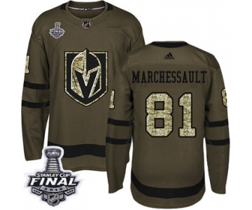 Adidas Golden Knights #81 Jonathan Marchessault Green Salute to Service 2018 Stanley Cup Final Stitched NHL Jersey