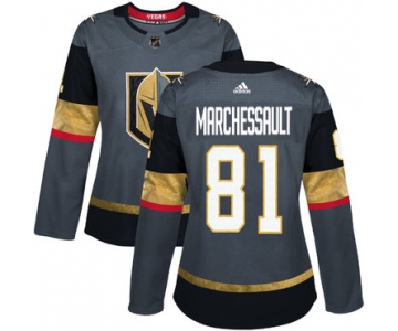 Adidas Vegas Golden Golden Knights #81 Jonathan Marchessault Grey Home Authentic Women's Stitched NHL Jersey