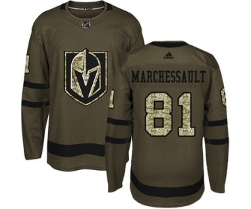 Adidas Vegas Golden Knights #81 Jonathan Marchessault Green Salute to Service Stitched Youth NHL Jersey