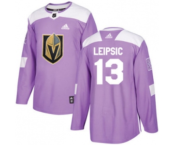 Adidas Golden Knights #13 Brendan Leipsic Purple Authentic Fights Cancer Stitched NHL Jersey