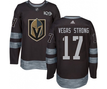 Adidas Golden Knights #17 Vegas Strong Black 1917-2017 100th Anniversary Stitched NHL Jersey