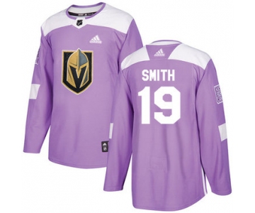 Adidas Golden Knights #19 Reilly Smith Purple Authentic Fights Cancer Stitched NHL Jersey