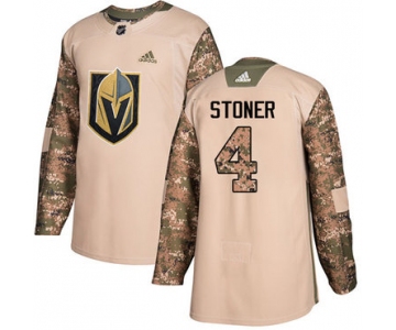 Adidas Golden Knights #4 Clayton Stoner Camo Authentic 2017 Veterans Day Stitched NHL Jersey