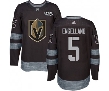 Adidas Golden Knights #5 Deryk Engelland Black 1917-2017 100th Anniversary Stitched NHL Jersey