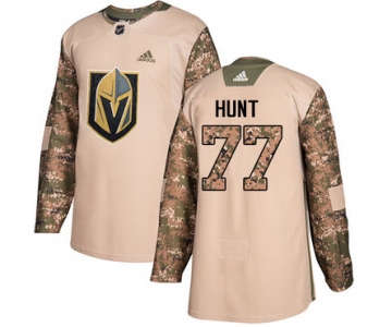 Adidas Golden Knights #77 Brad Hunt Camo Authentic 2017 Veterans Day Stitched NHL Jersey