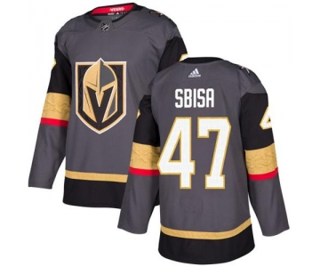 Adidas Vegas Golden Knights #47 Luca Sbisa Grey Home Authentic Stitched NHL Jersey