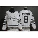 Men's Washington Capitales 8 Alexander Ovechkin White 2019 NHL All-Star Game Adidas Jersey