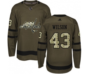 Adidas Capitals #43 Tom Wilson Green Salute to Service Stitched NHL Jersey