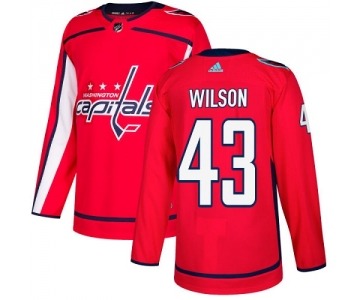 Adidas Capitals #43 Tom Wilson Red Home Authentic Stitched NHL Jersey