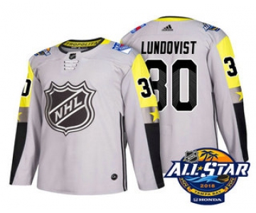 Men's New York Rangers #30 Henrik Lundqvist Grey 2018 NHL All-Star Stitched Ice Hockey Jersey