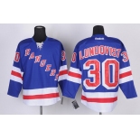 New York Rangers #30 Henrik Lundqvist Light Blue Jersey