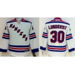 New York Rangers #30 Henrik Lundqvist White Kids Jersey
