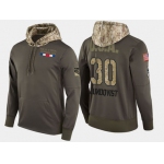 Nike New York Rangers 30 Henrik Lundqvist Olive Salute To Service Pullover Hoodie