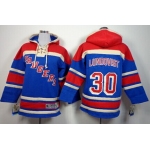 Old Time Hockey New York Rangers #30 Henrik Lundqvist Light Blue Kids Hoodie