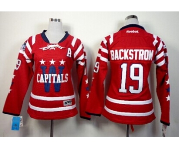 Washington Capitals #19 Nicklas Backstrom 2015 Winter Classic Red Womens Jersey