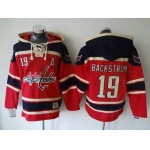 Washington Capitals #19 Nicklas Backstrom Red Sawyer Hooded Sweatshirt Stitched NHL jersey