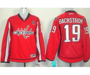 Washington Capitals #19 Nicklas Backstrom Red Womens Jersey