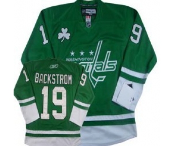 Washington Capitals #19 Nicklas Backstrom St. Patrick's Day Green Jersey