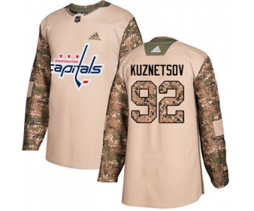 Adidas Capitals #92 Evgeny Kuznetsov Camo Authentic 2017 Veterans Day Stitched NHL Jersey