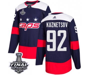 Adidas Capitals #92 Evgeny Kuznetsov Navy Authentic 2018 Stadium Series Stanley Cup Final Stitched NHL Jersey