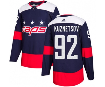 Adidas Washington Capitals #92 Evgeny Kuznetsov Navy Authentic 2018 Stadium Series Stitched Youth NHL Jersey