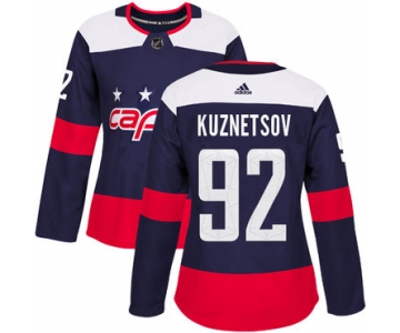 Adidas Washington Capitals #92 Evgeny Kuznetsov Navy Authentic 2018 Stadium Series Women's Stitched NHL Jersey