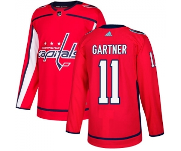 Adidas Capitals #11 Mike Gartner Red Home Authentic Stitched NHL Jersey