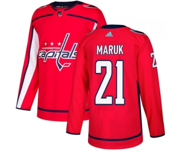 Adidas Capitals #21 Dennis Maruk Red Home Authentic Stitched NHL Jersey