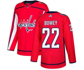 Adidas Capitals #22 Madison Bowey Red Home Authentic Stitched NHL Jersey