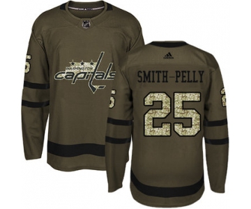 Adidas Capitals #25 Devante Smith-Pelly Green Salute to Service Stitched NHL Jersey