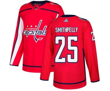 Adidas Capitals #25 Devante Smith-Pelly Red Home Authentic Stitched NHL Jersey