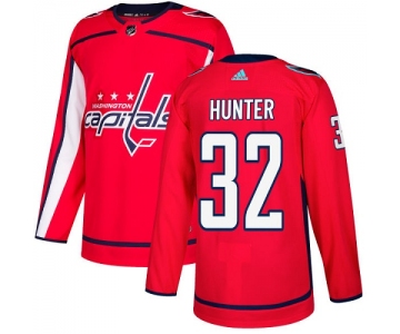 Adidas Capitals #32 Dale Hunter Red Home Authentic Stitched NHL Jersey