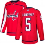 Adidas Capitals #5 Rod Langway Red Home Authentic Stitched NHL Jersey