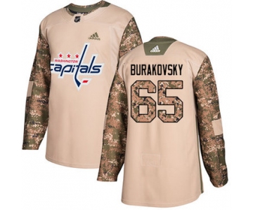 Adidas Capitals #65 Andre Burakovsky Camo Authentic 2017 Veterans Day Stitched NHL Jersey