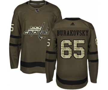 Adidas Capitals #65 Andre Burakovsky Green Salute to Service Stitched NHL Jersey