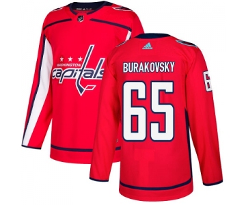 Adidas Capitals #65 Andre Burakovsky Red Home Authentic Stitched NHL Jersey