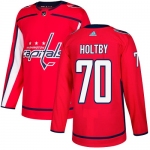 Adidas Capitals #70 Braden Holtby Red Home Authentic Stitched NHL Jersey